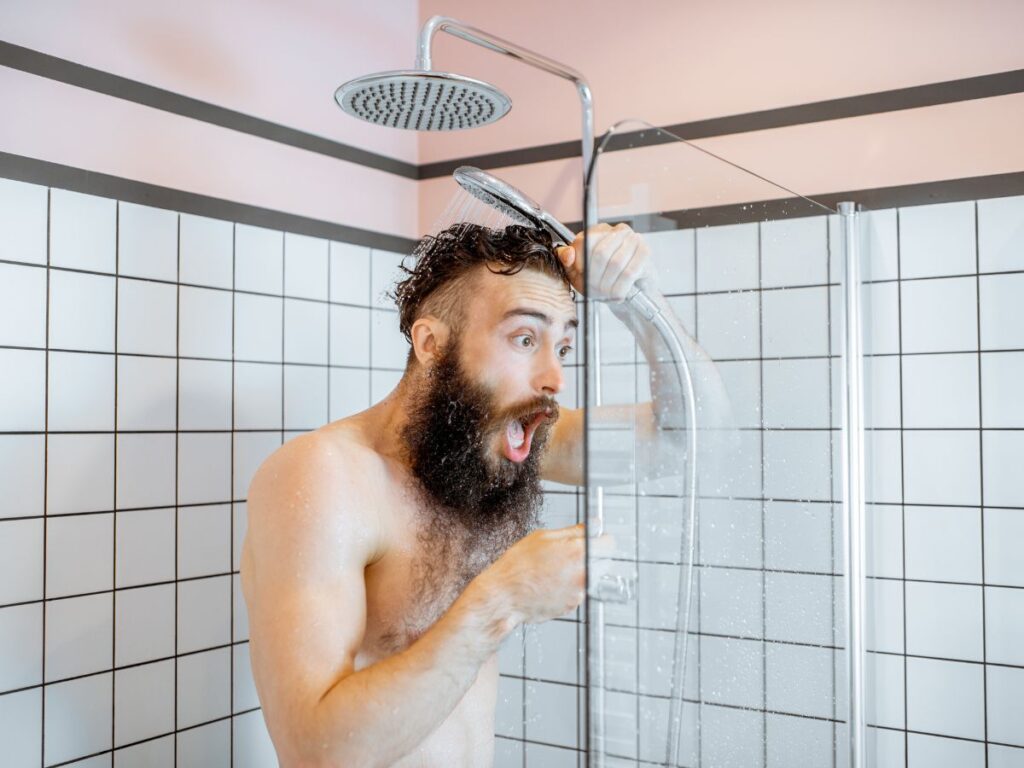 douche froide après le sport