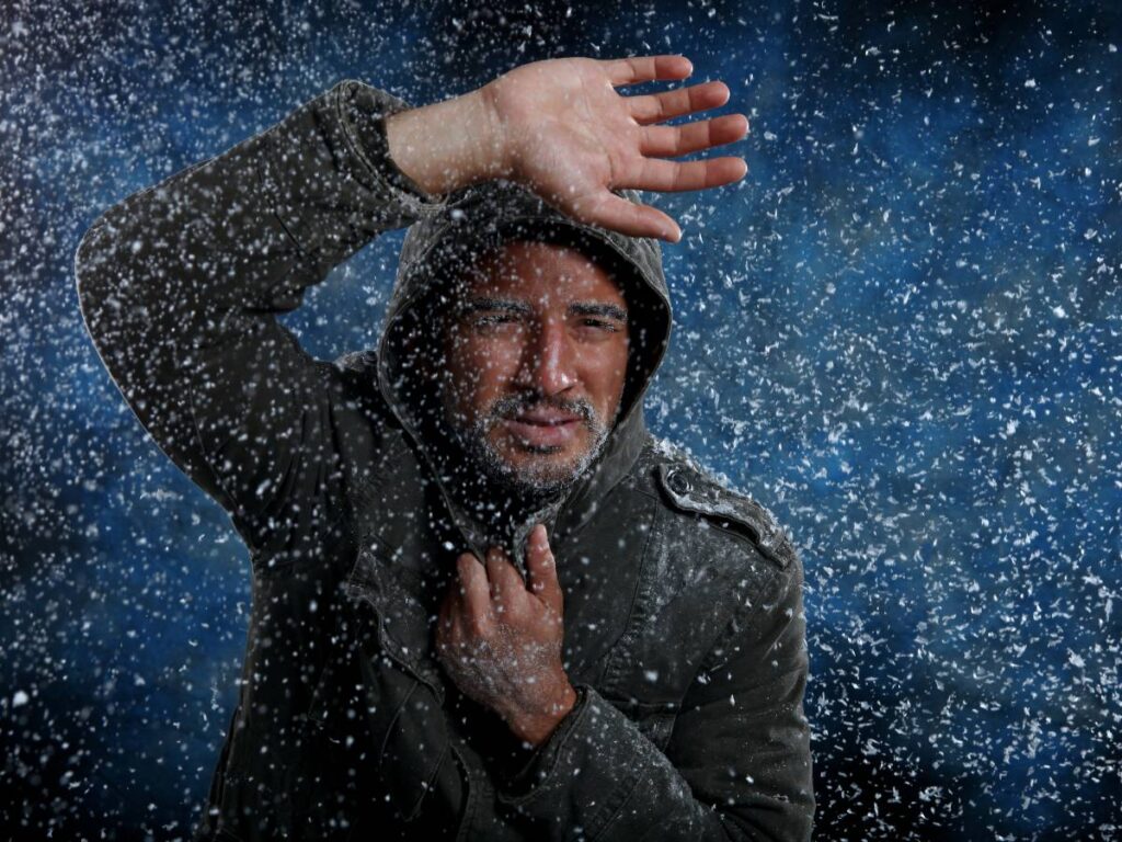 Courir en t-shirt en hiver