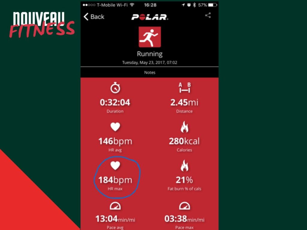 calcul fréquence cardiaque maximale